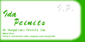 ida peinits business card